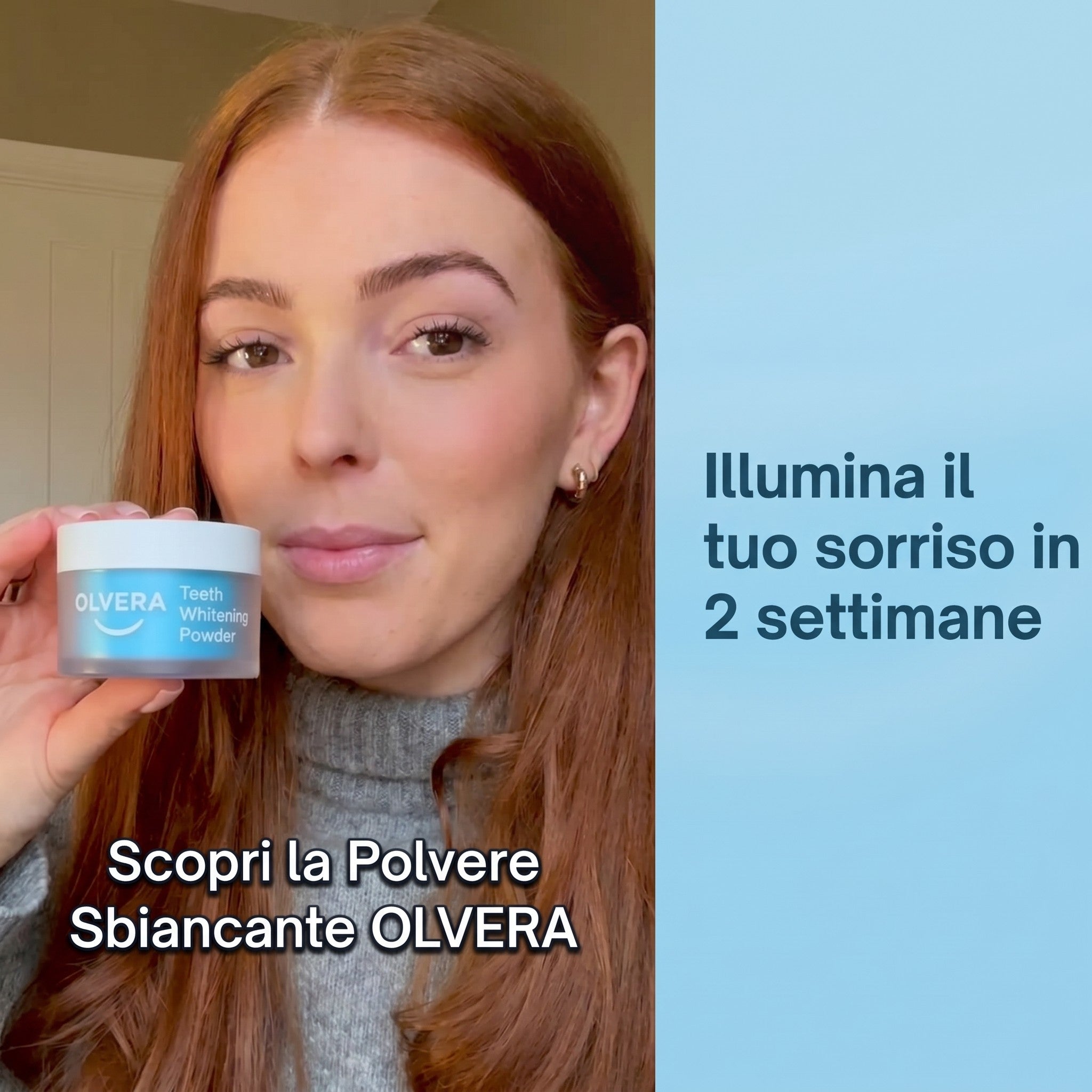 Polvere sbiancante per denti approvata dai dentisti