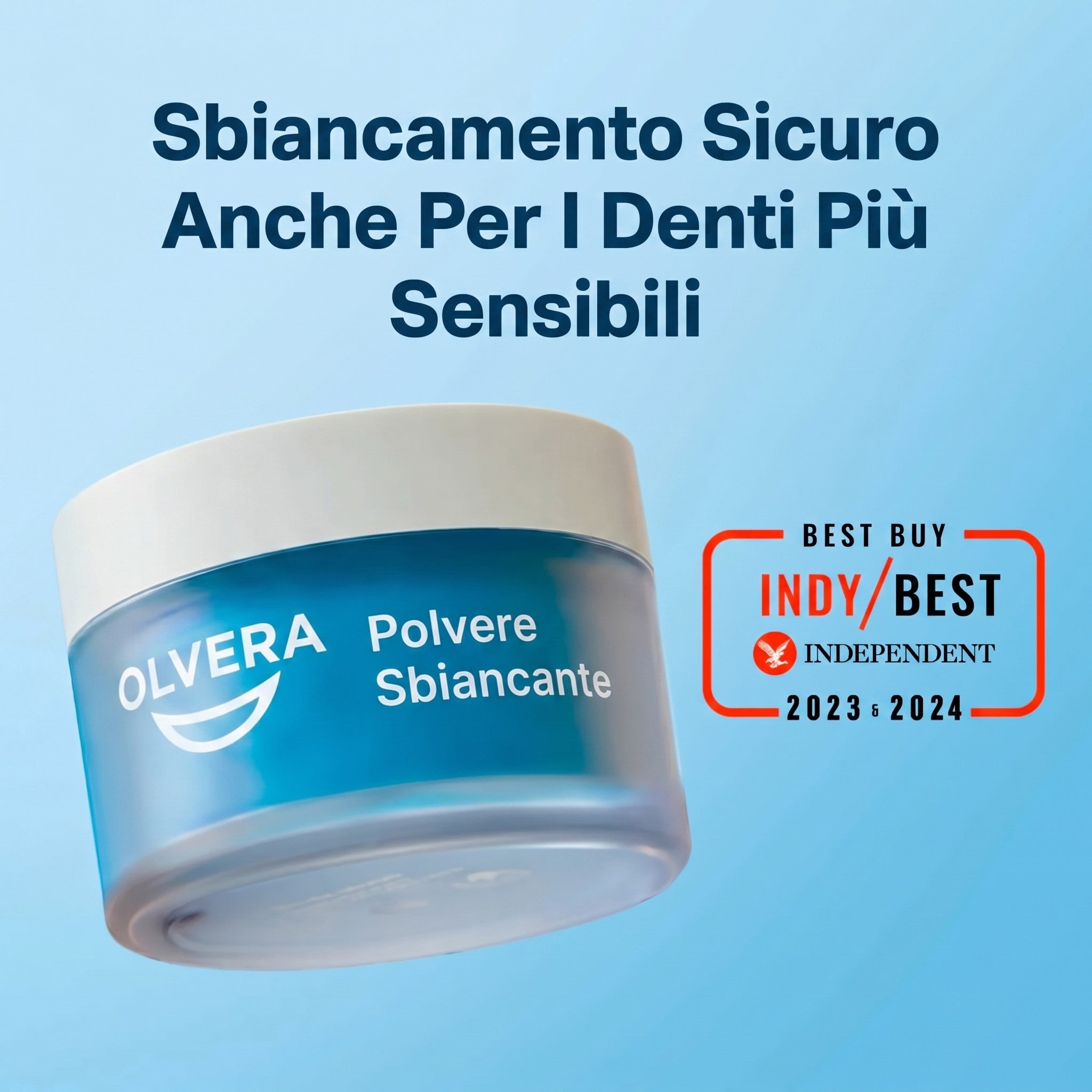 Polvere sbiancante per denti approvata dai dentisti