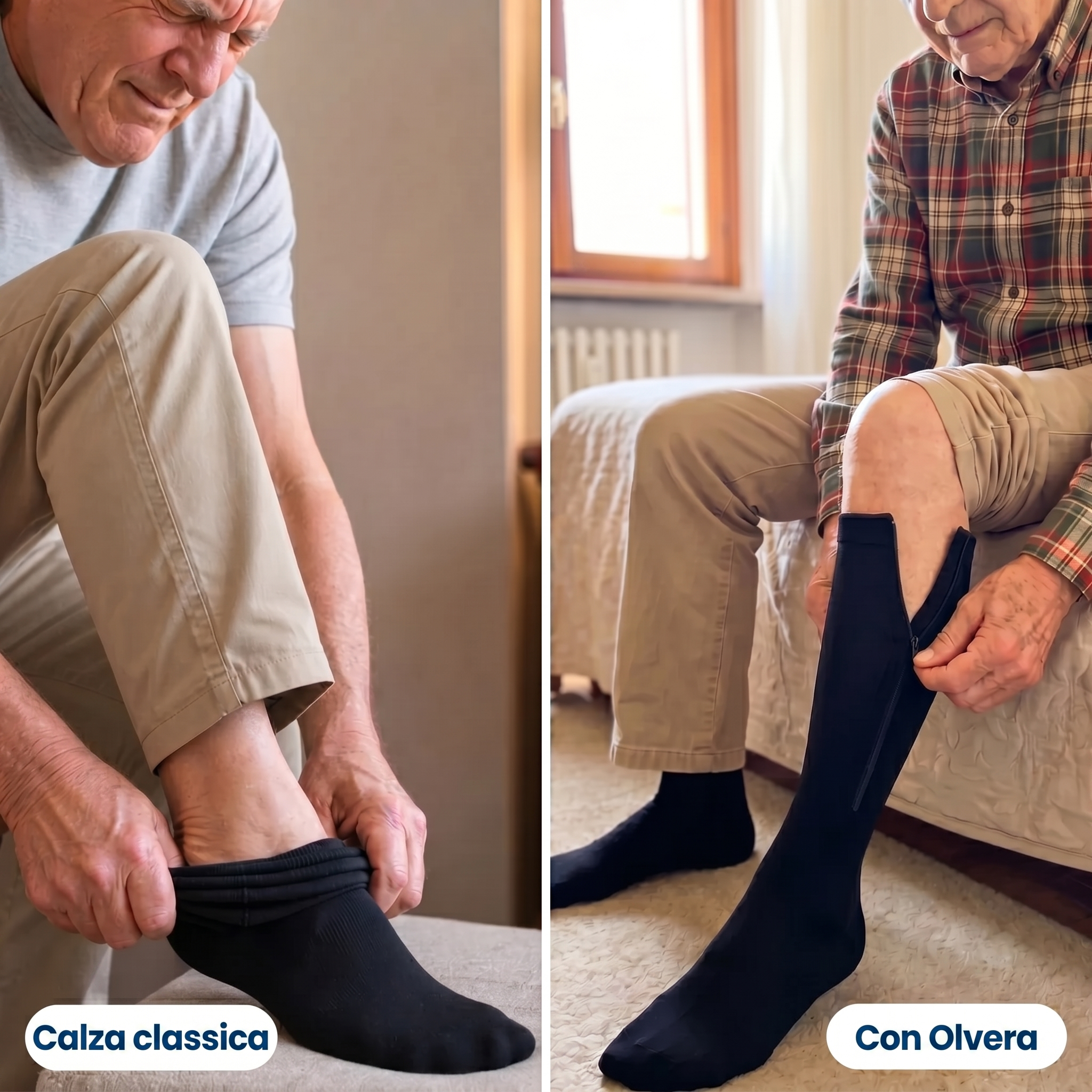Calze a Compressione con Zip