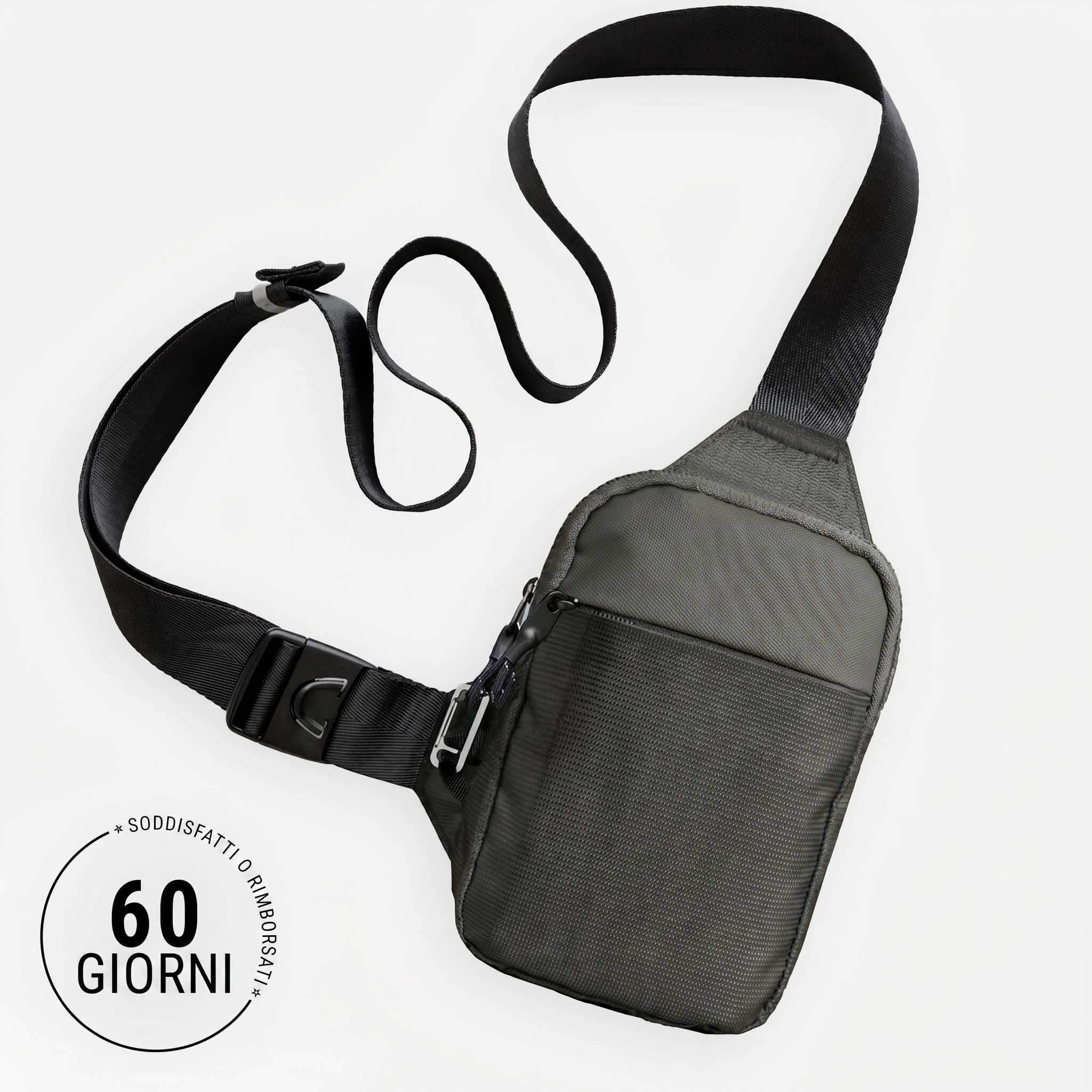 Borsa tracolla verde oliva grande 1.6L garanzia 60 giorni