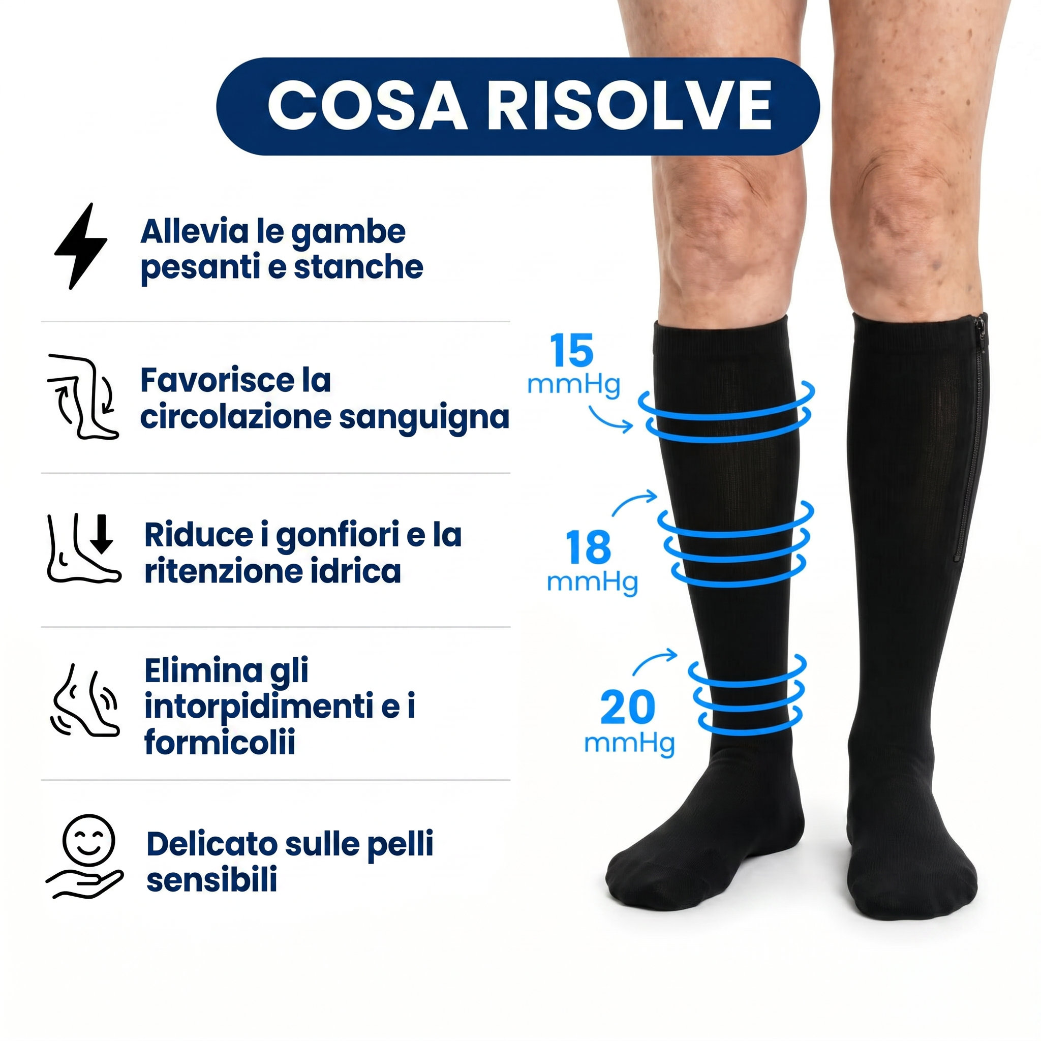 Calze a Compressione con Zip