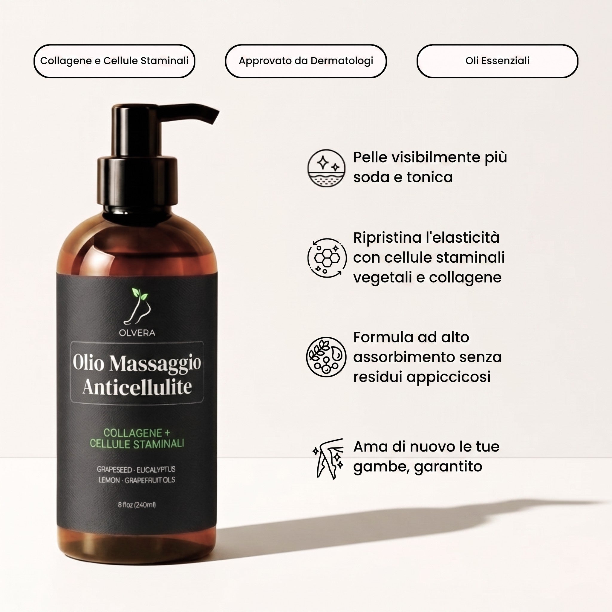 Olio da massaggio anticellulite Olvera